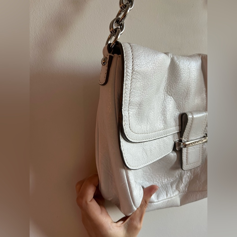 COACH White Leather Hobo Shoulder Bag - 23346 - Picture 6 of 16